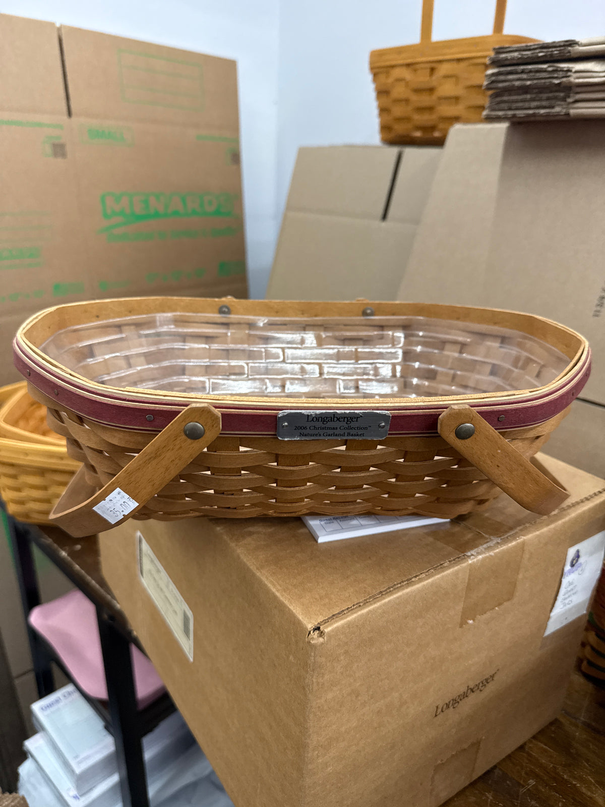 Longaberger 2006 natures garland basket with protector