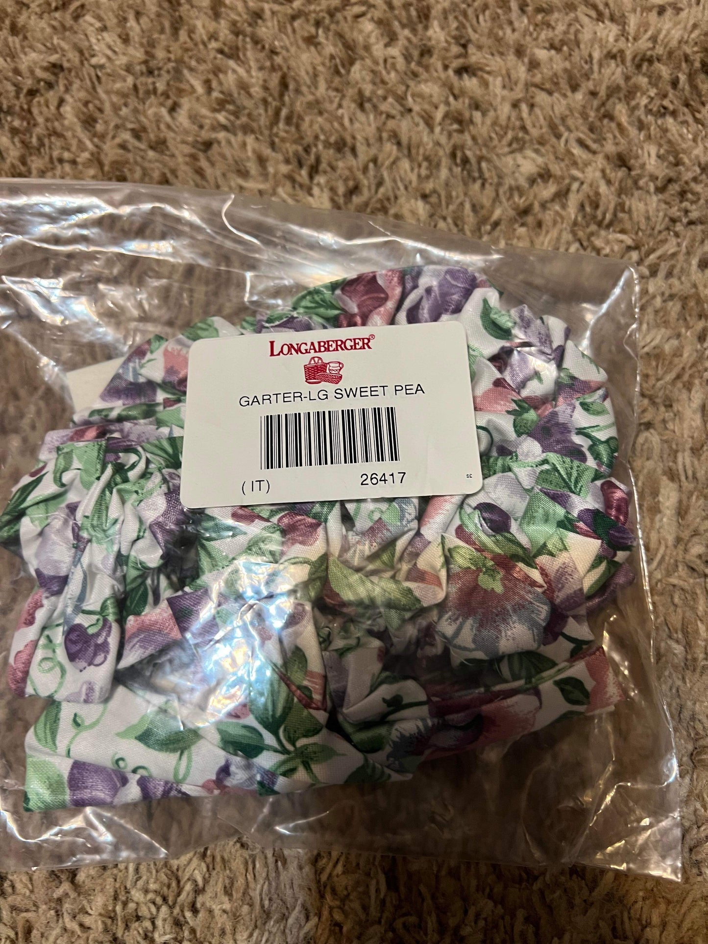 Longaberger Large Garter In Sweet Pea