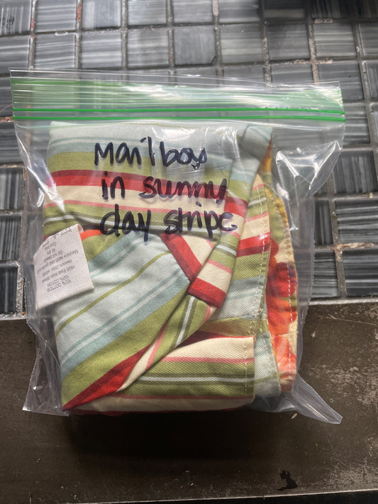 Longaberger Mailbox in sunny day stripe