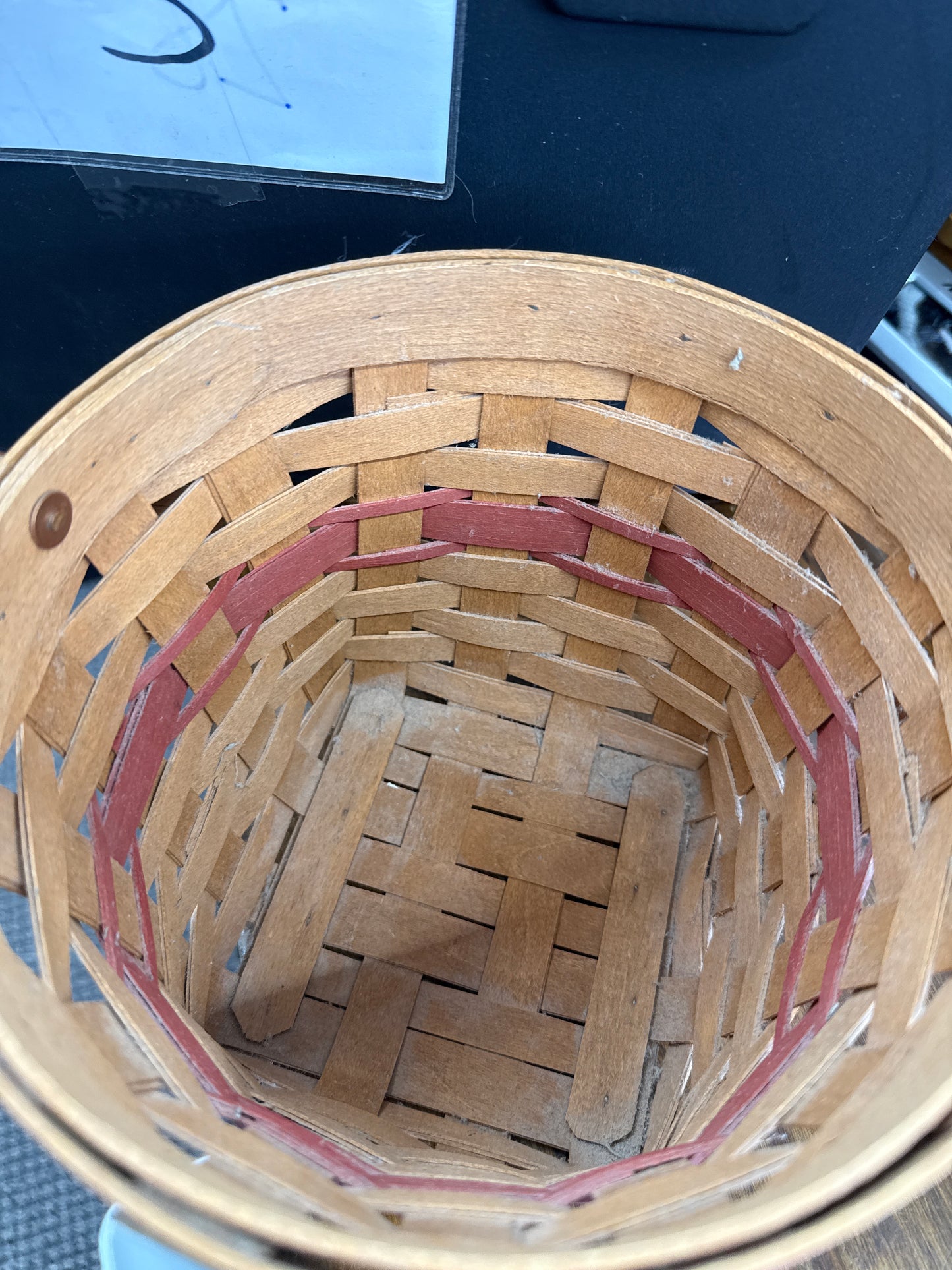 Longaberger poinsettia basket -is a little dusty