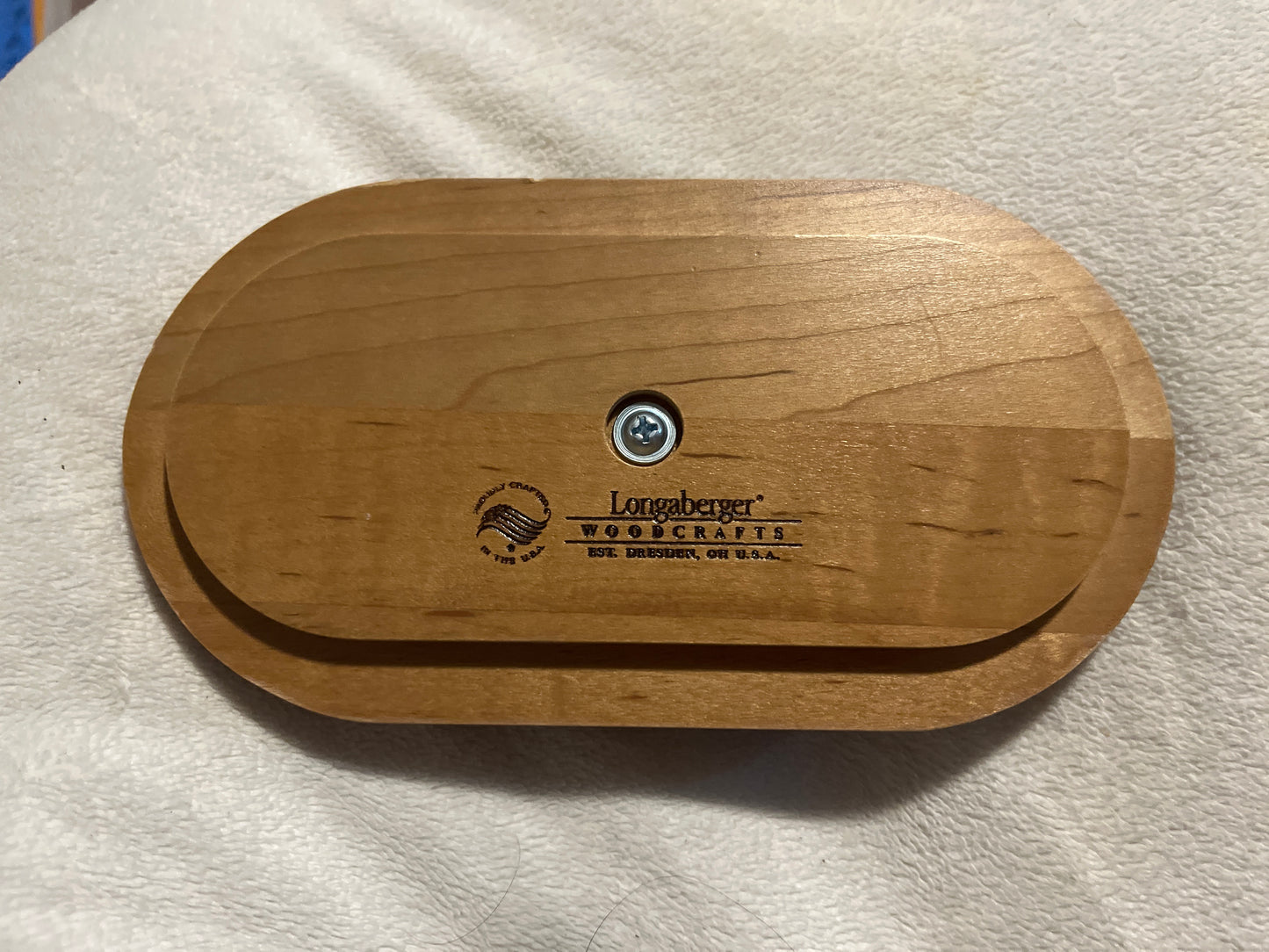 Longaberger 6.75”x3.75” ovular lid