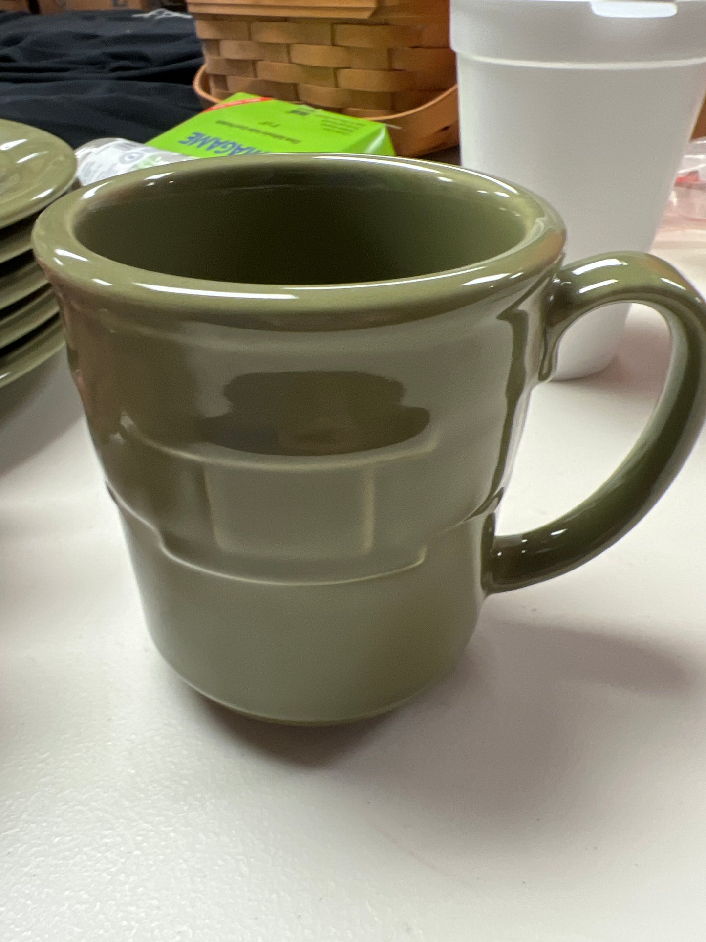 Longaberger sage mug second