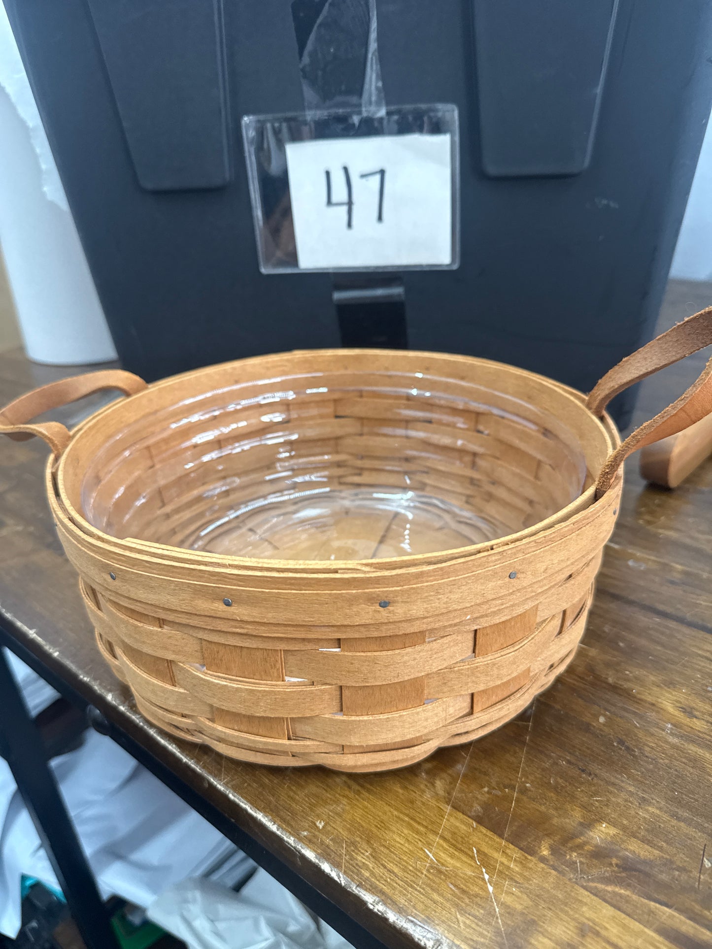 Longaberger darning basket with protector