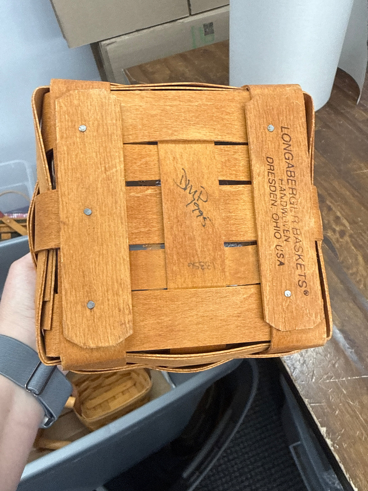 Longaberger tall peg basket with protector