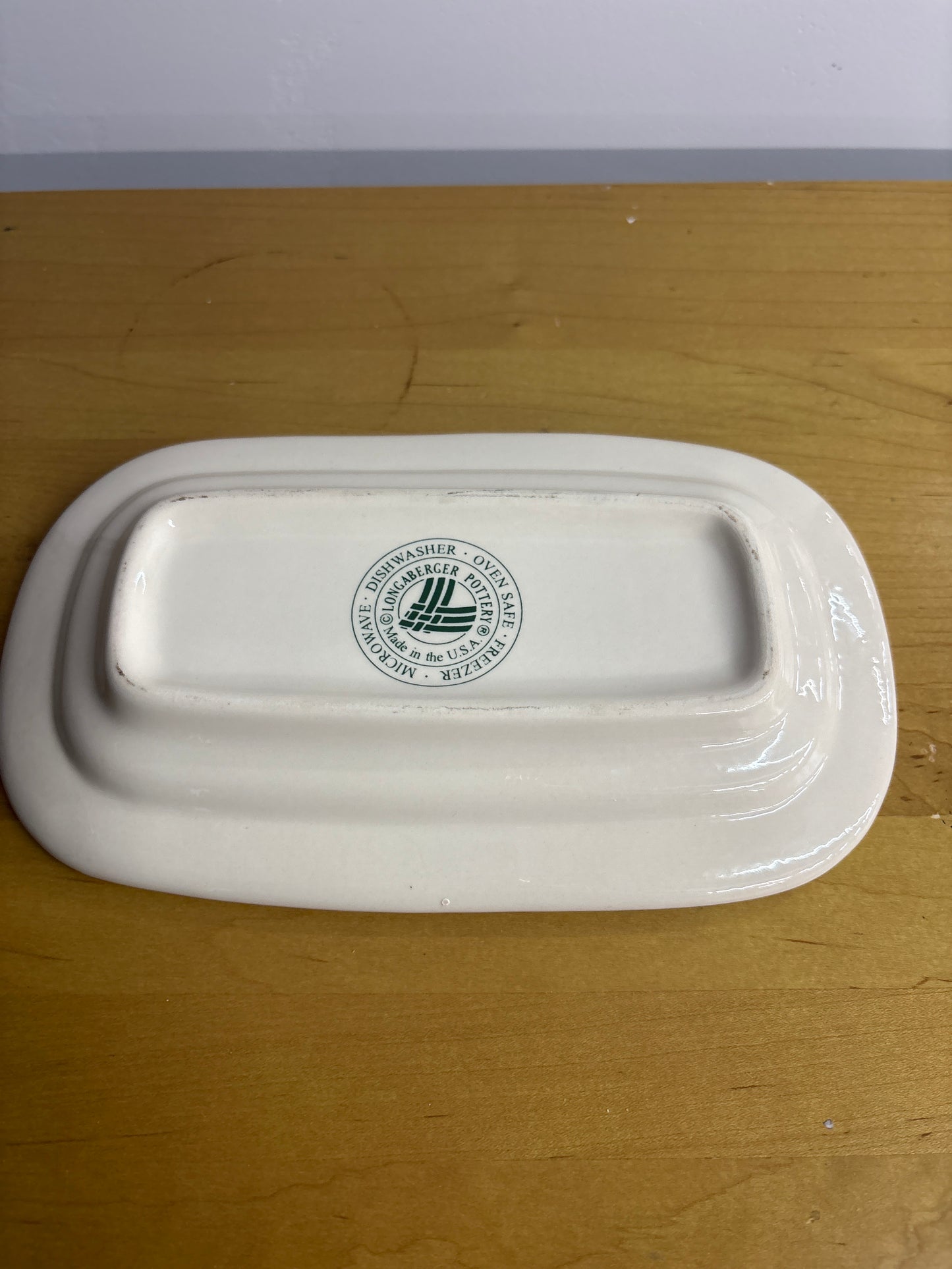 Longaberger Butter Dish bottom only in Heritage Green