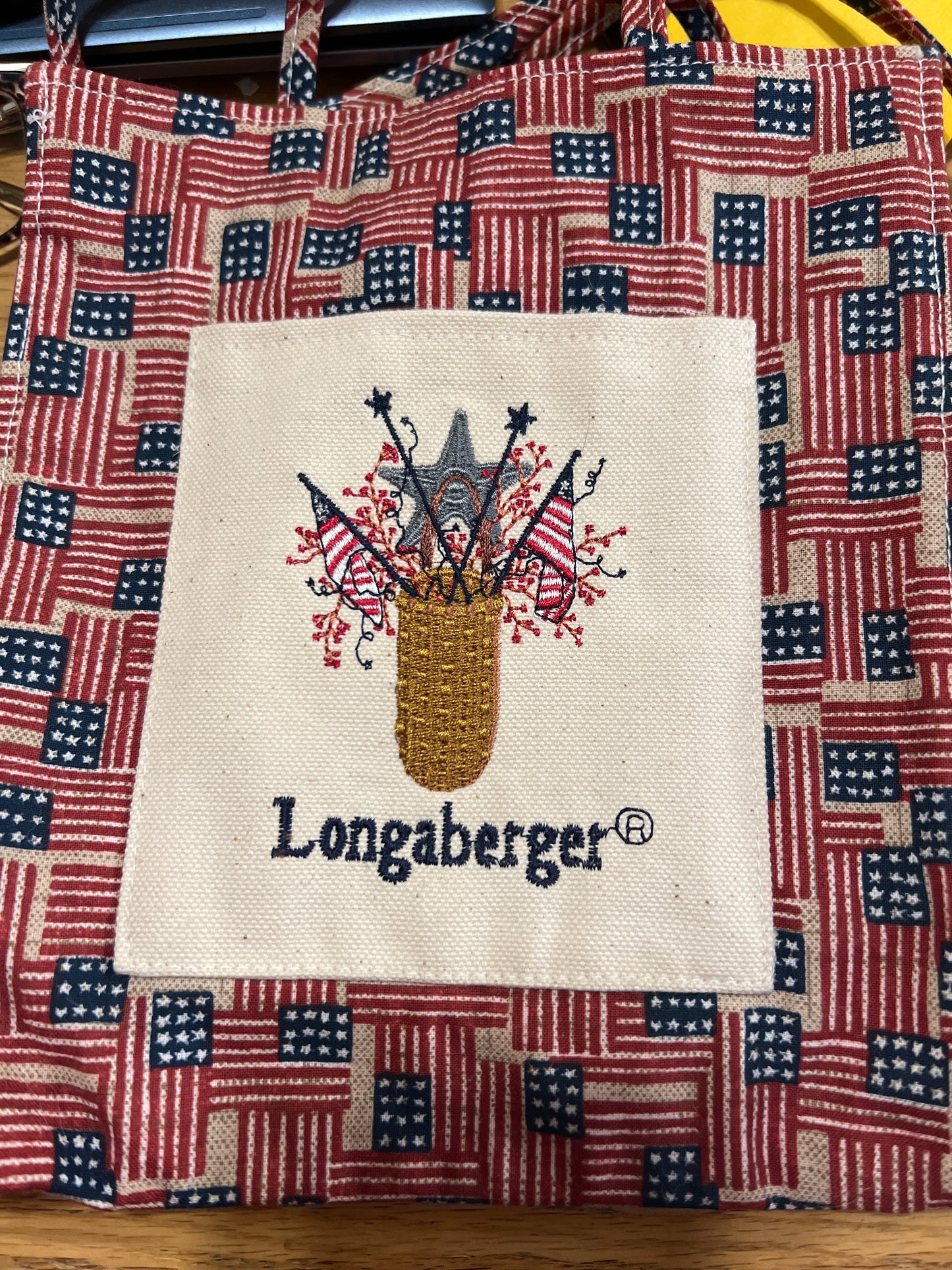 Longaberger old glory tote