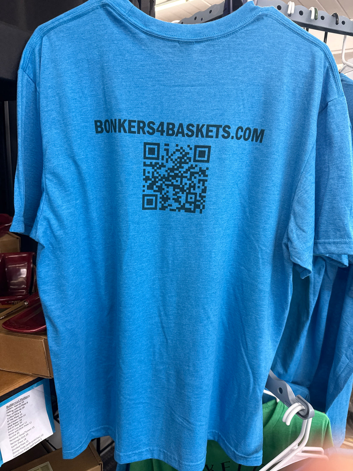 Bonkers4baskets blue t-shirt (size XL)