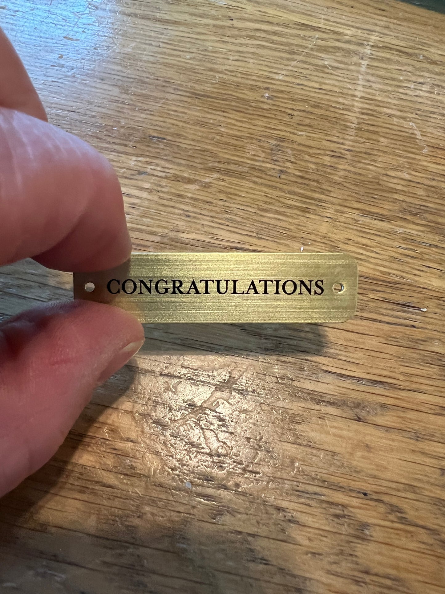 Longaberger basket weave rag “congratulations”