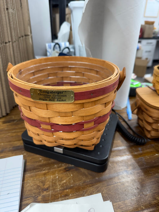 Longaberger jingle bell basket with protector