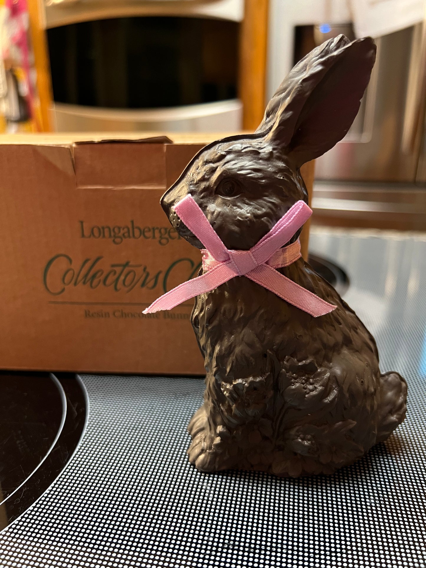 Longaberger Collectors Club Chocolate Resin Bunny