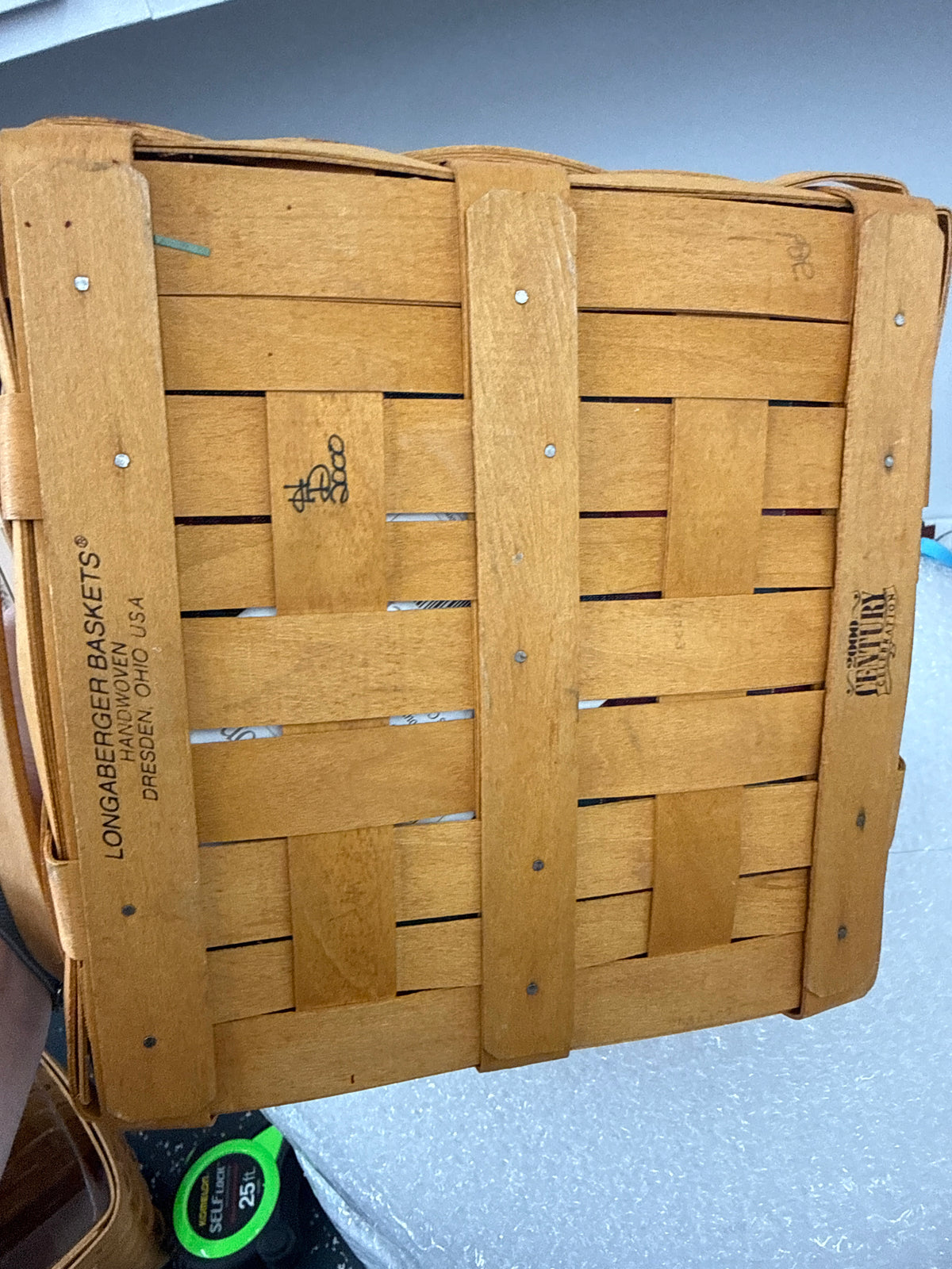Longaberger deck the halls basket with liner and protector