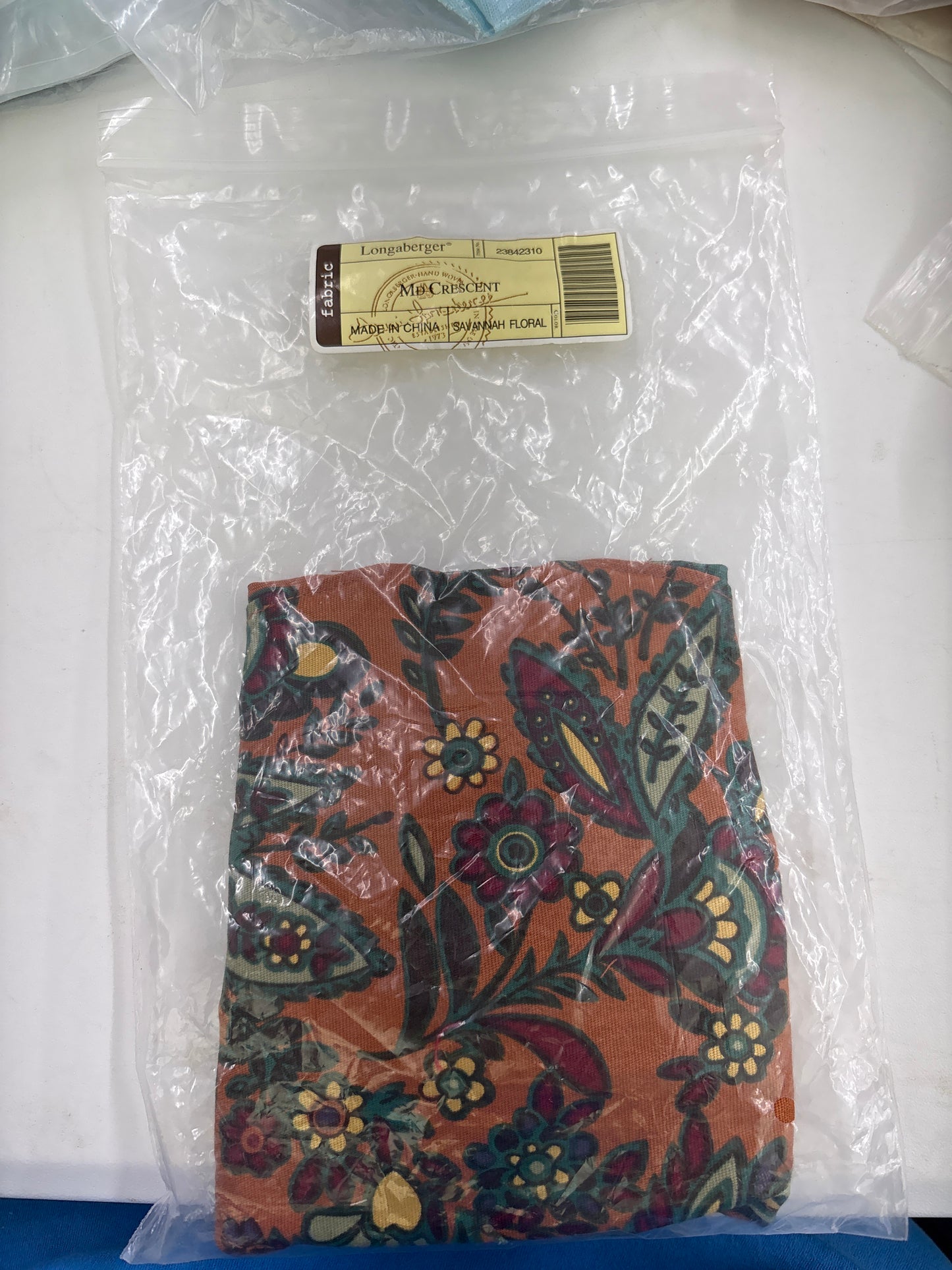 Longaberger Medium Crescent liner in Savannah Floral