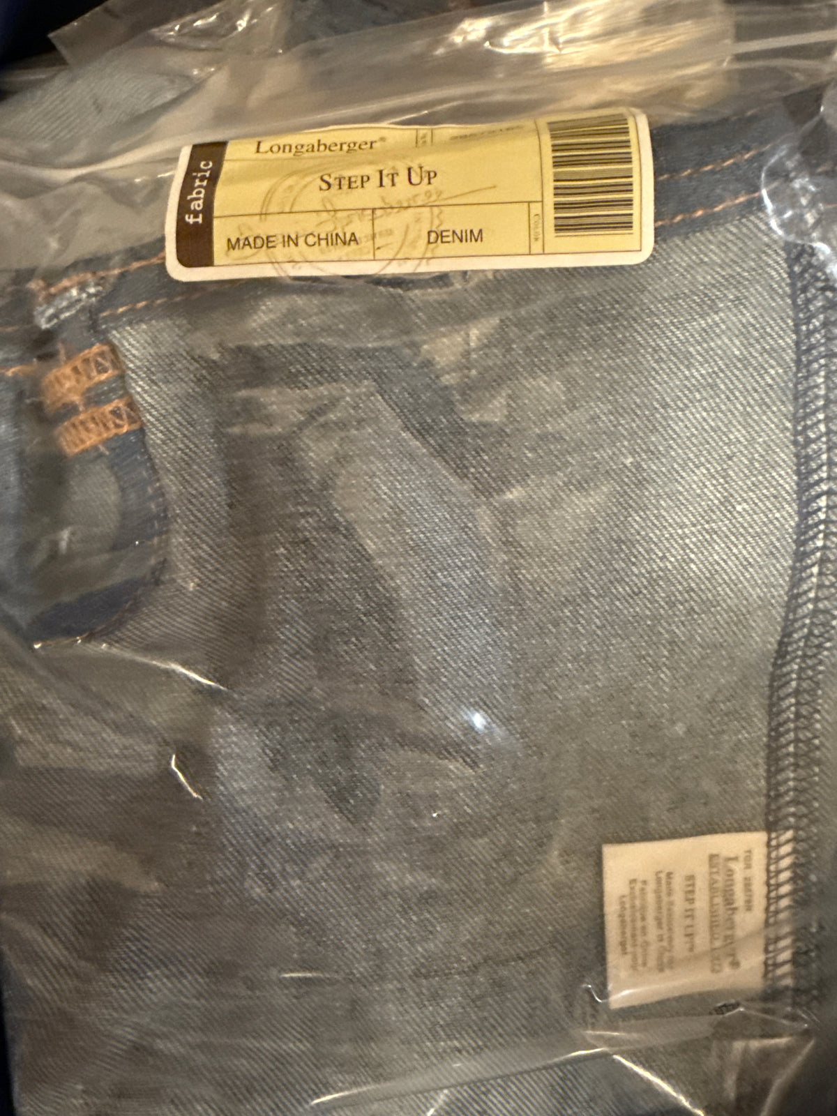 Longaberger step it up liner in denim