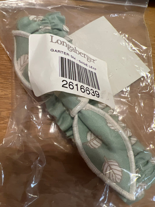 Longaberger small garter in sage leaf