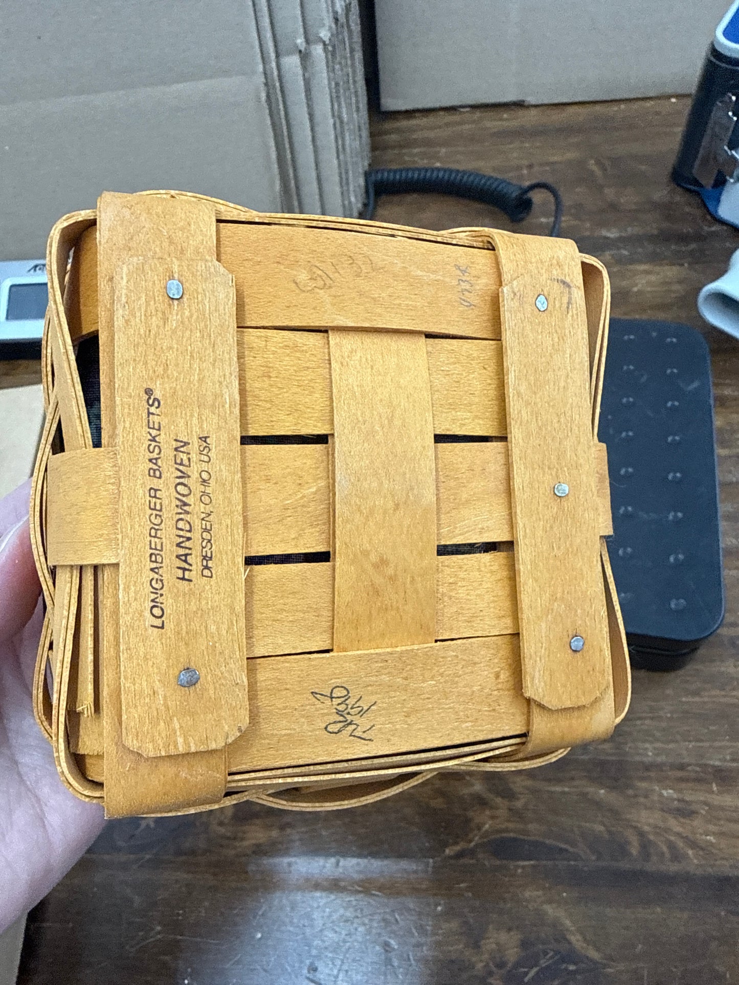 Longaberger tee basket with liner and protector