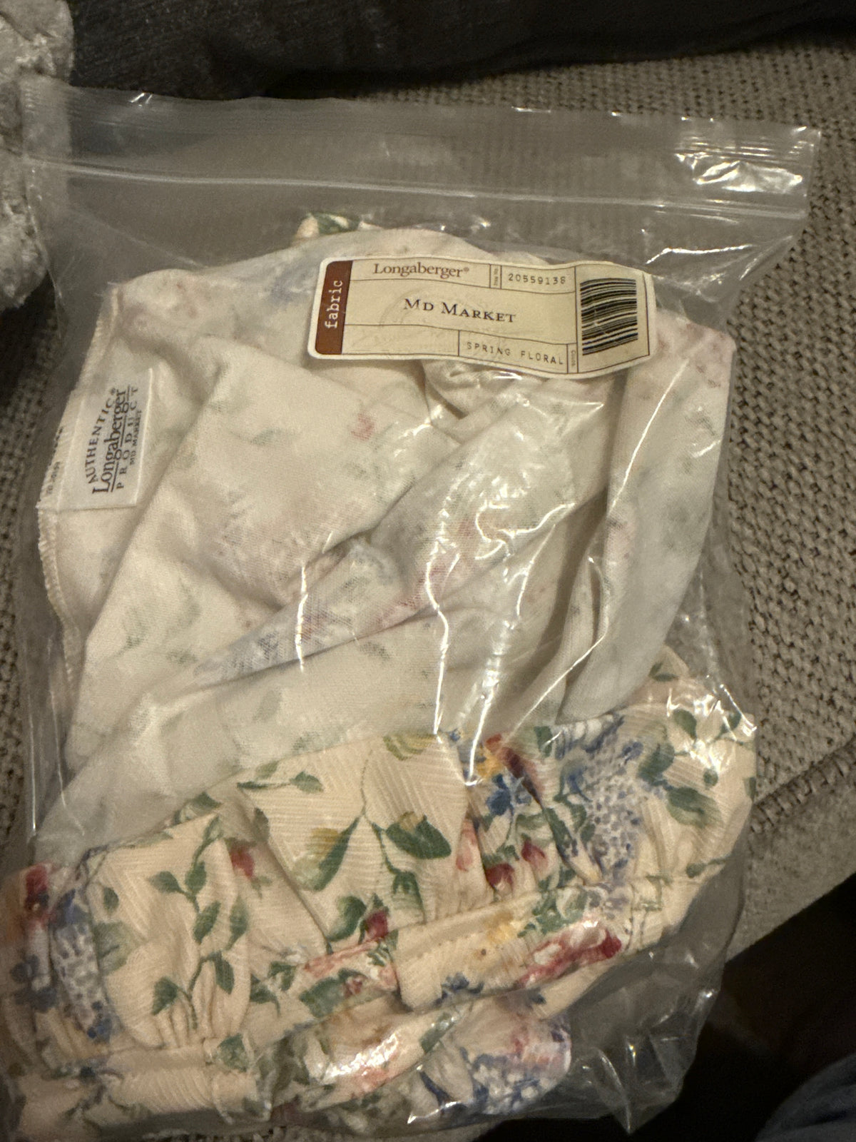 Longaberger medium market liner in spring floral