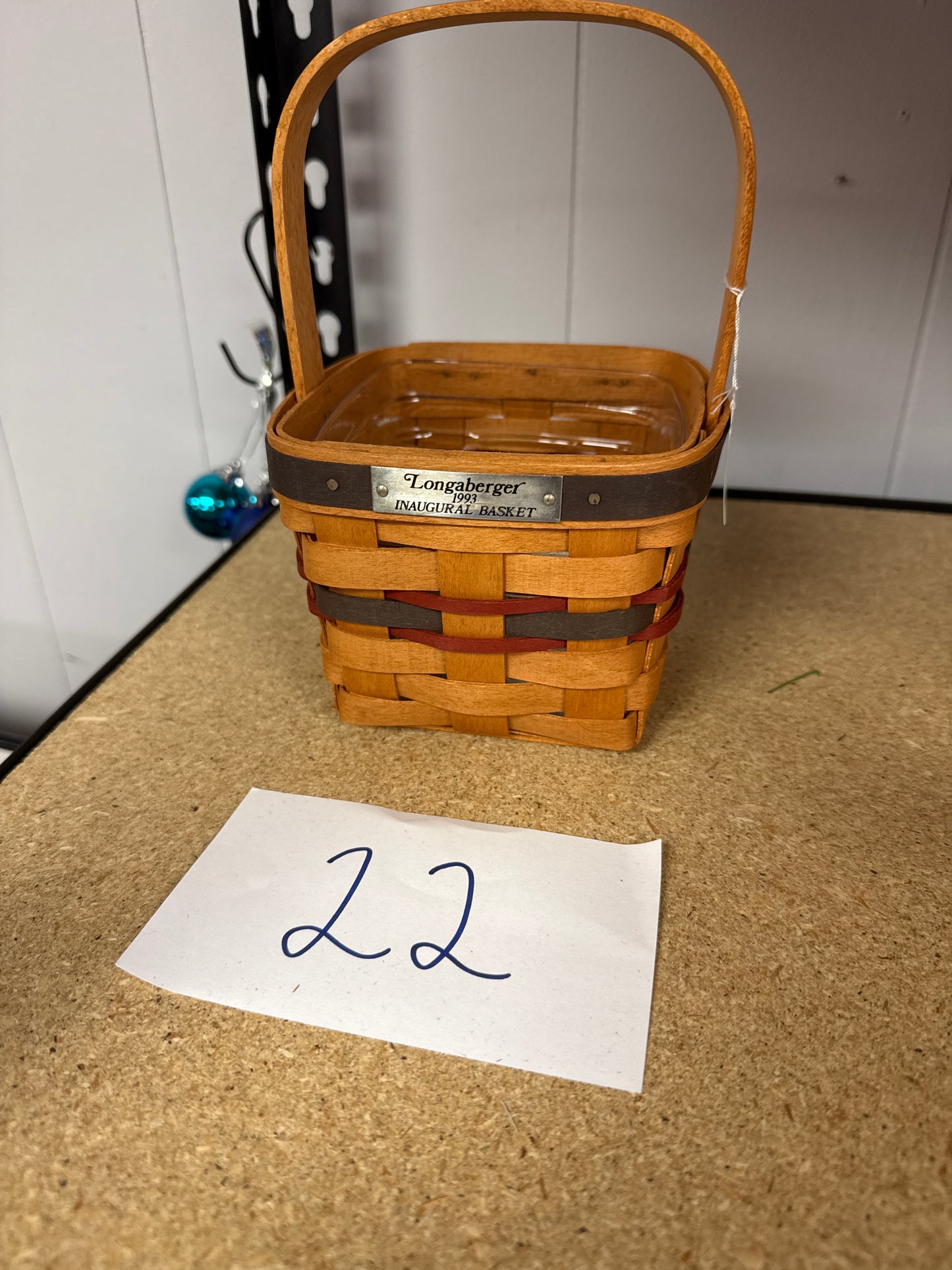 Longaberger 1993 inaugural basket with protector