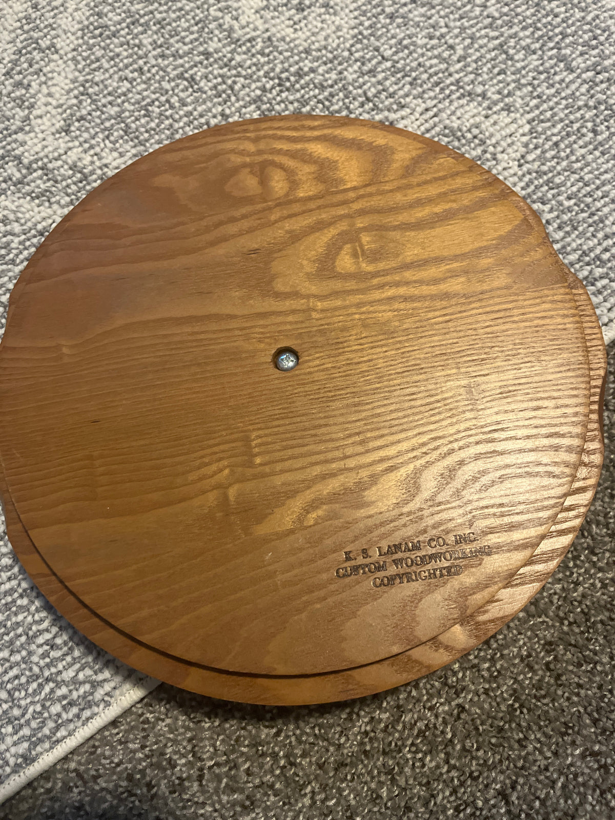 K.S. Lanam 12” round lid with fall design