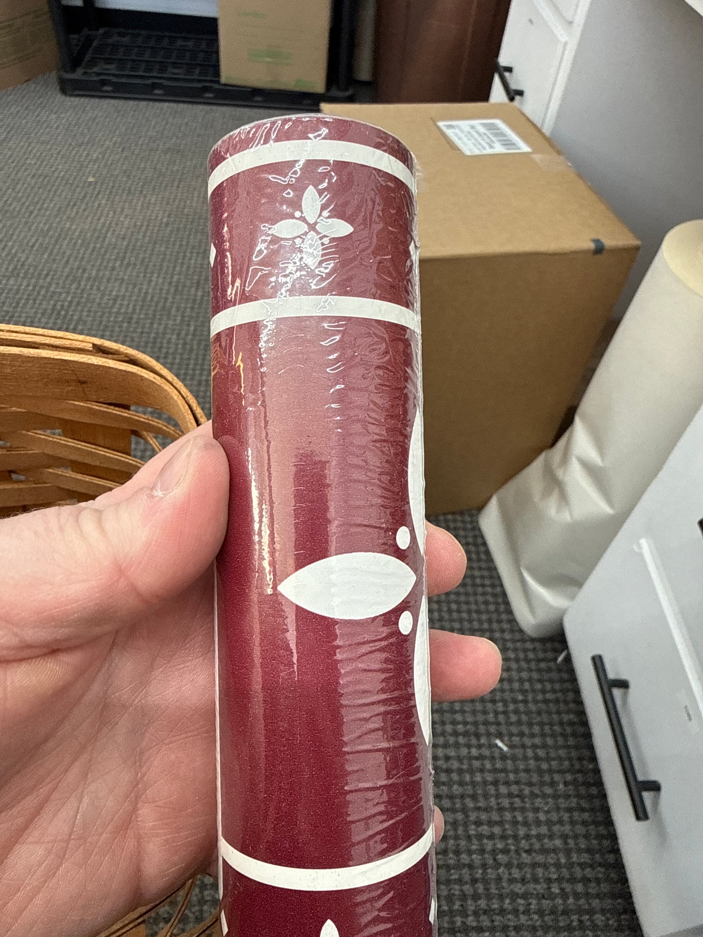 Longaberger traditional red wallpaper border
