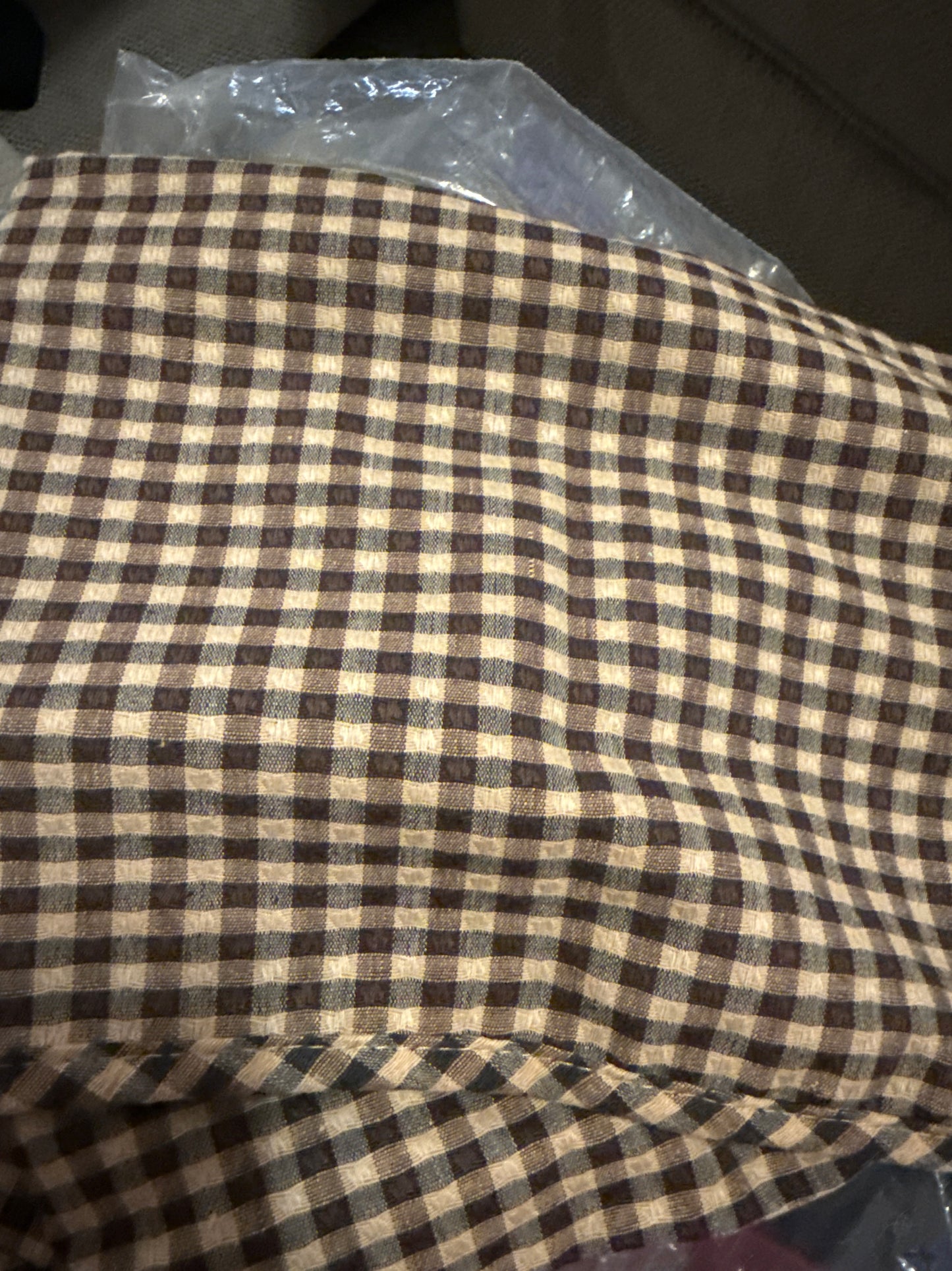 Longaberger large metropolitan liner in khaki check