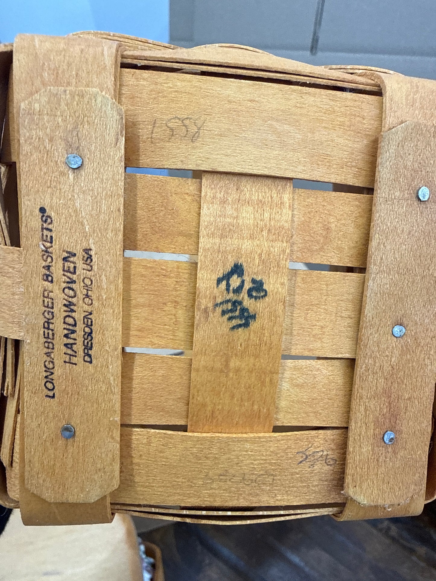 Longaberger small peg basket