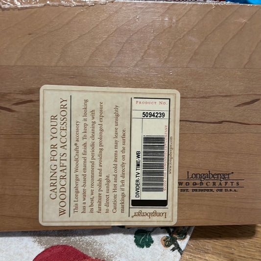 Longaberger tv time divider in warm brown