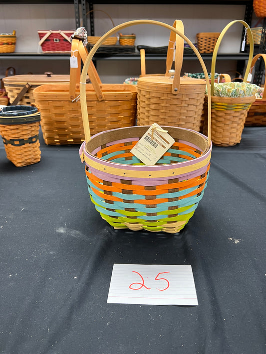 Longaberger large spring nesting multicolored basket