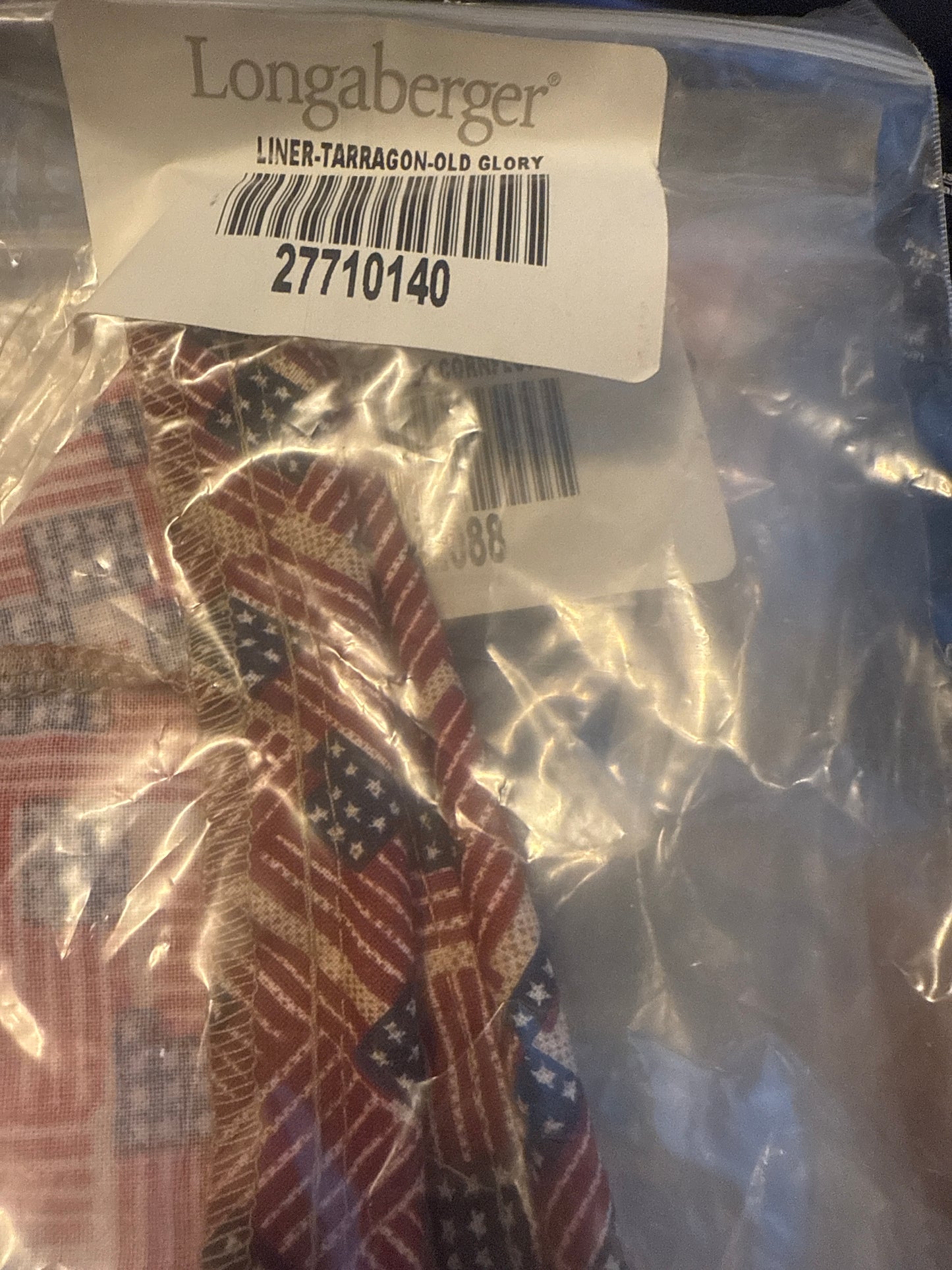 Longaberger tarragon liner in old glory
