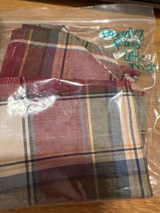 Longaberger Little Market Liner in Paprika Plaid
