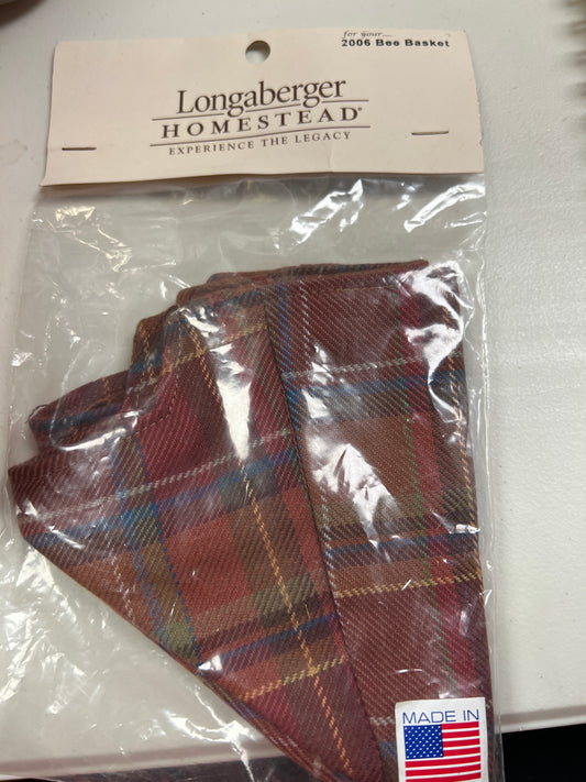 Longaberger 2006 bee liner in toboso plaid