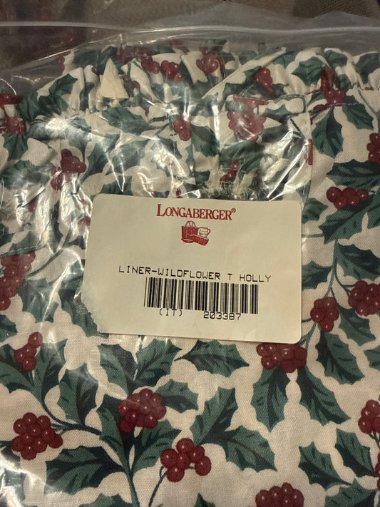 Longaberger wildflower liner in traditional holly