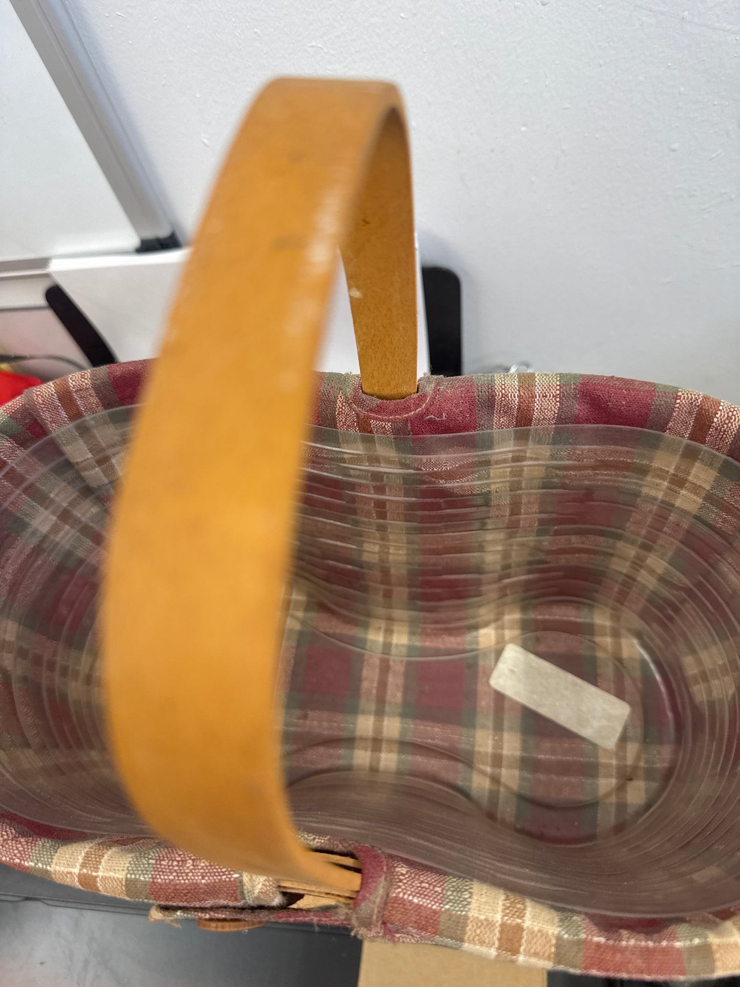 Longaberger large barbeque buddy with liner and protector (protector needs cleaned)