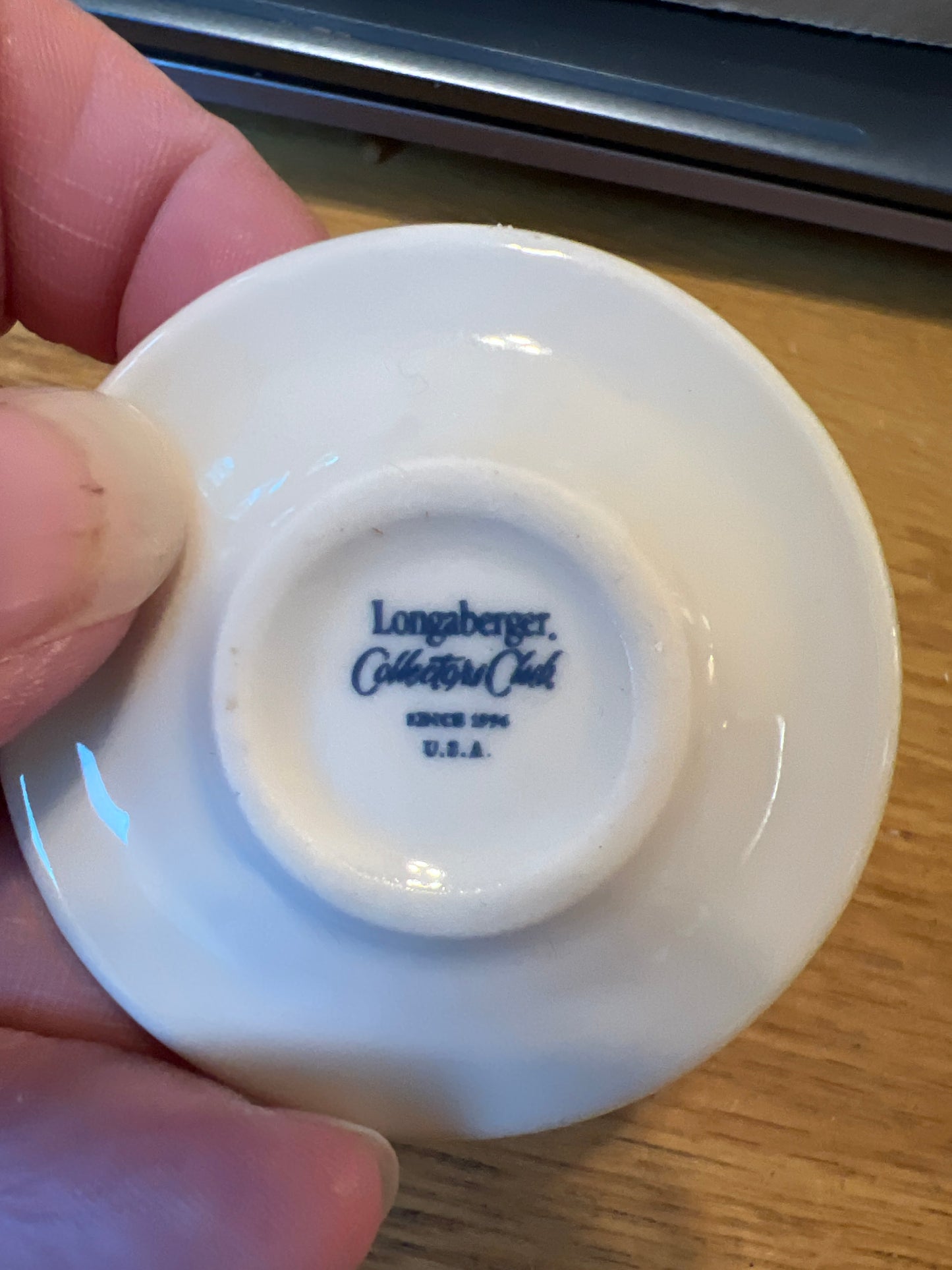 Longaberger collectors club miniature saucer