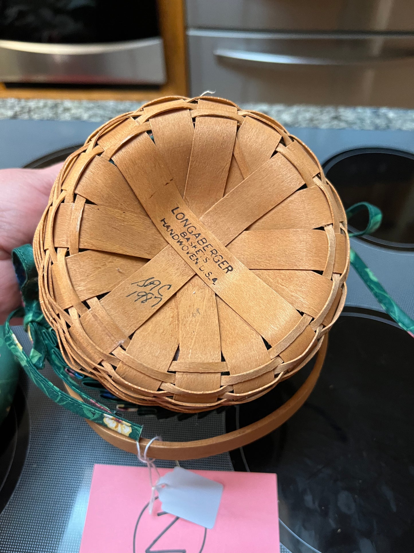 Longaberger Small Fruit Basket with Lid and Protector