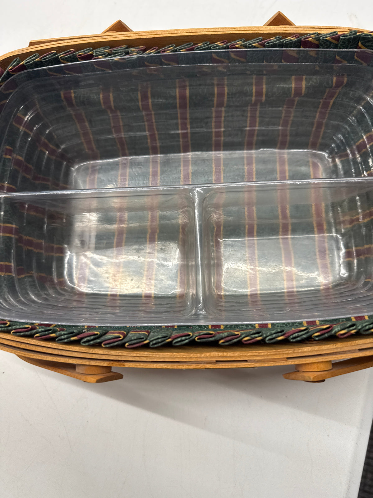 Longaberger cheers basket with liner and double protector