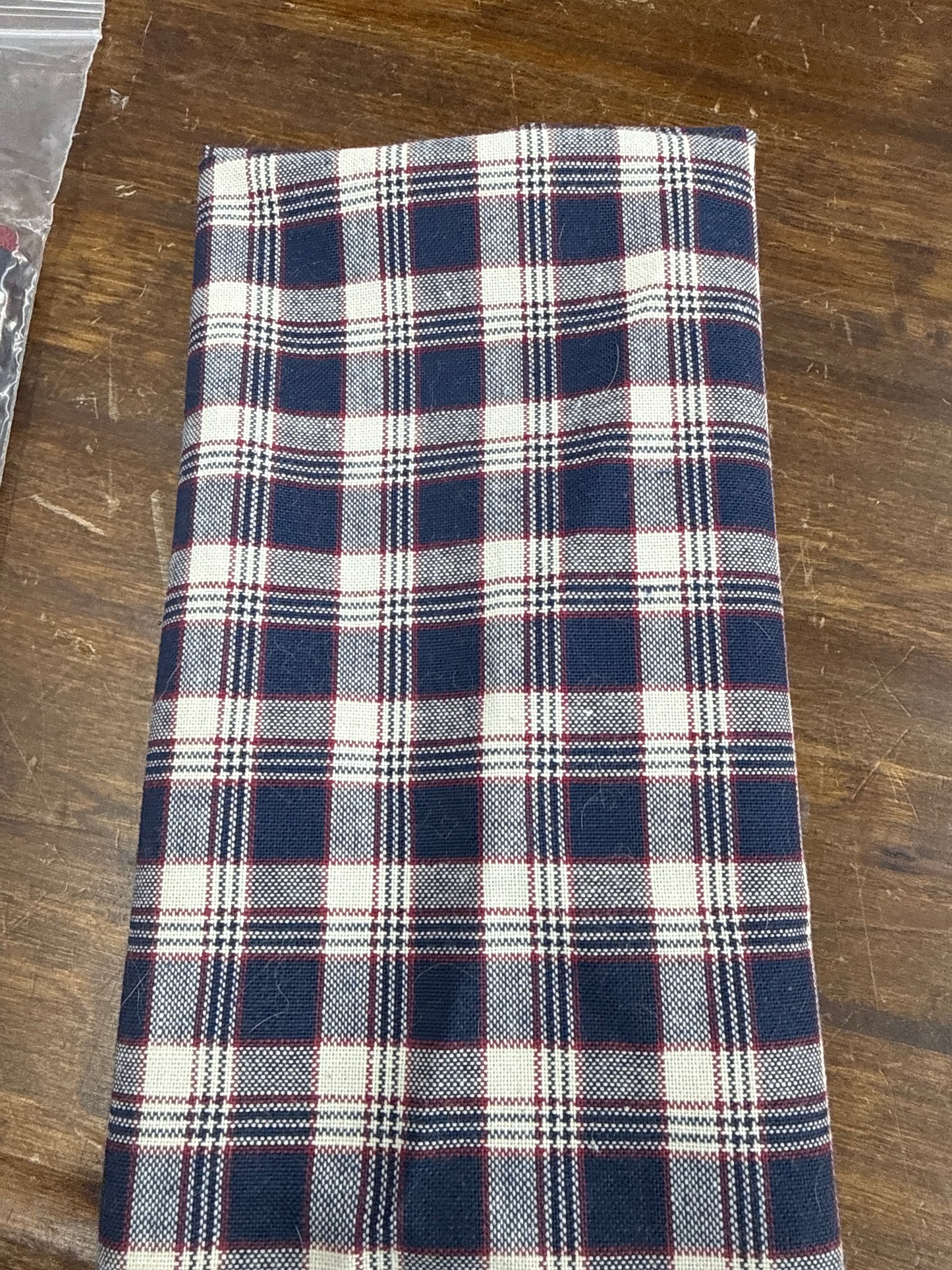 Longaberger napkin in JW plaid