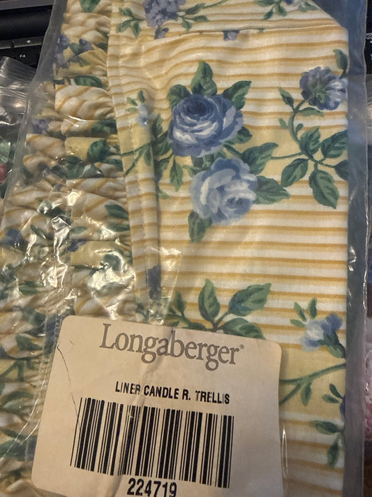 Longaberger candle liner in rose trellis