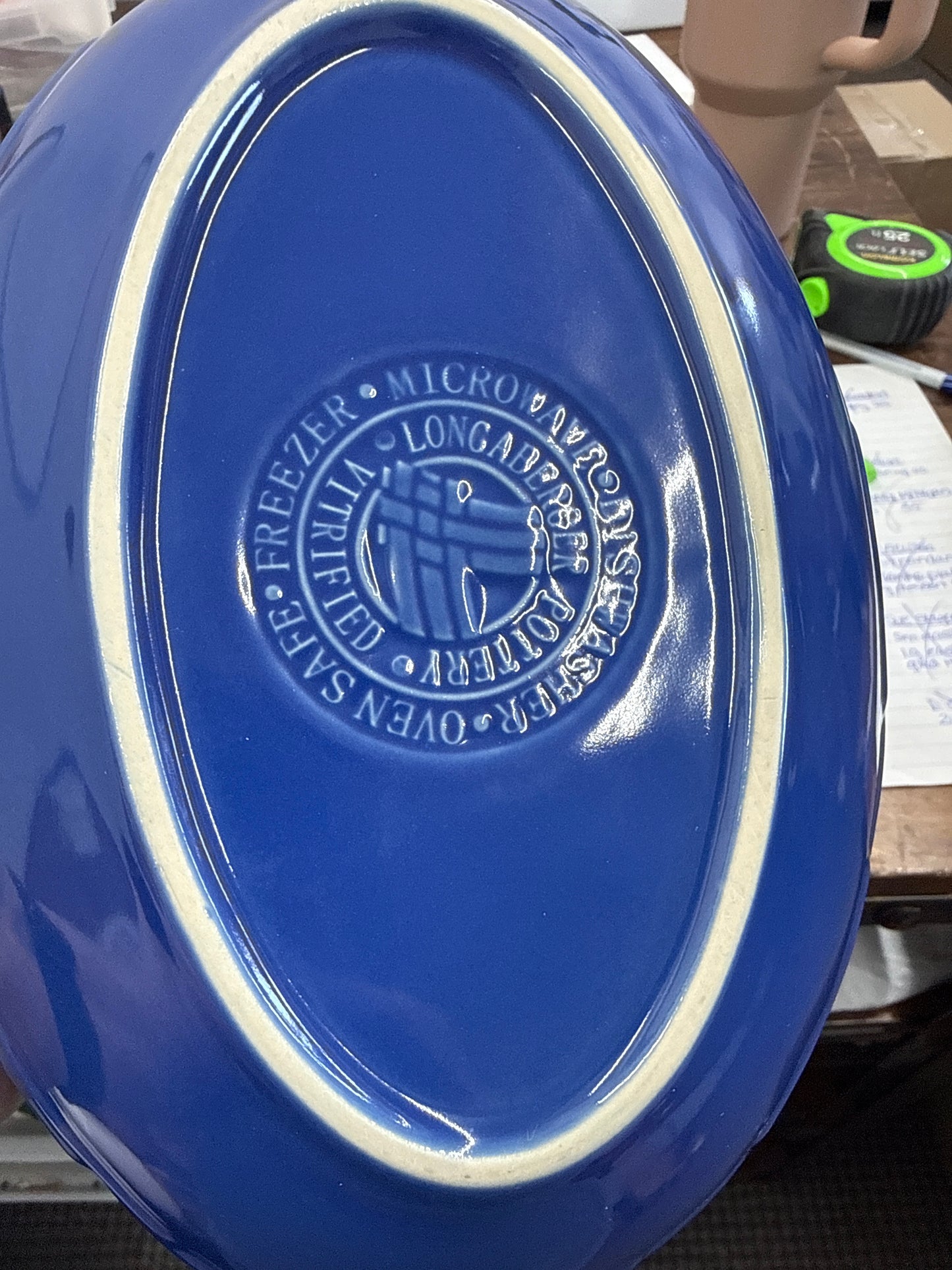 Longaberger vegetable bowl in cornflower