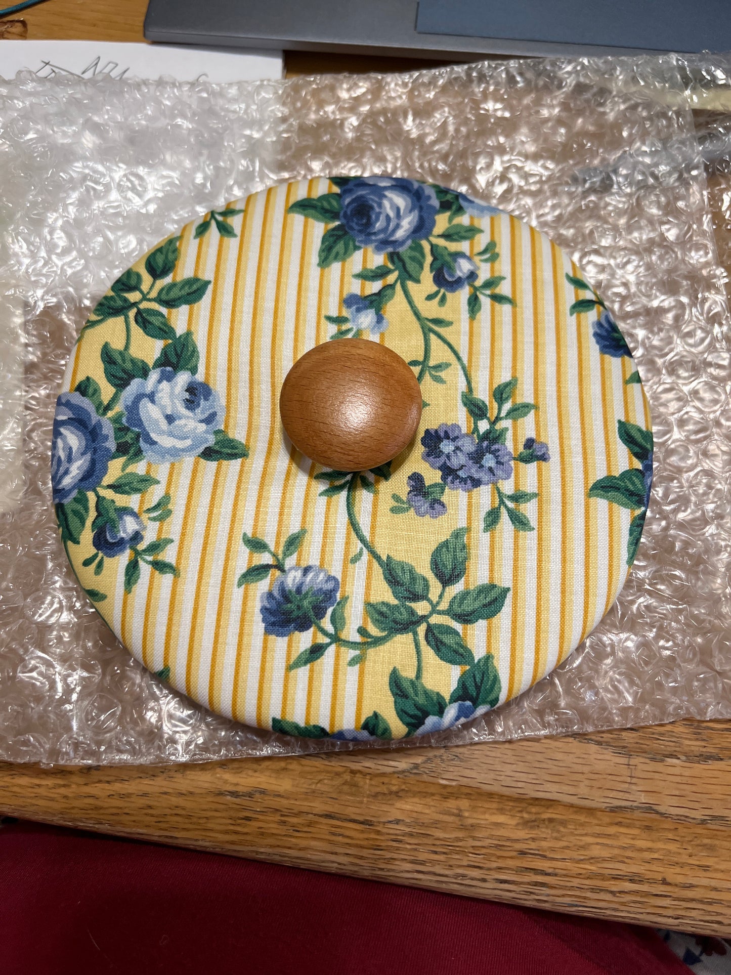 Longaberger small fruit lid in rose trellis