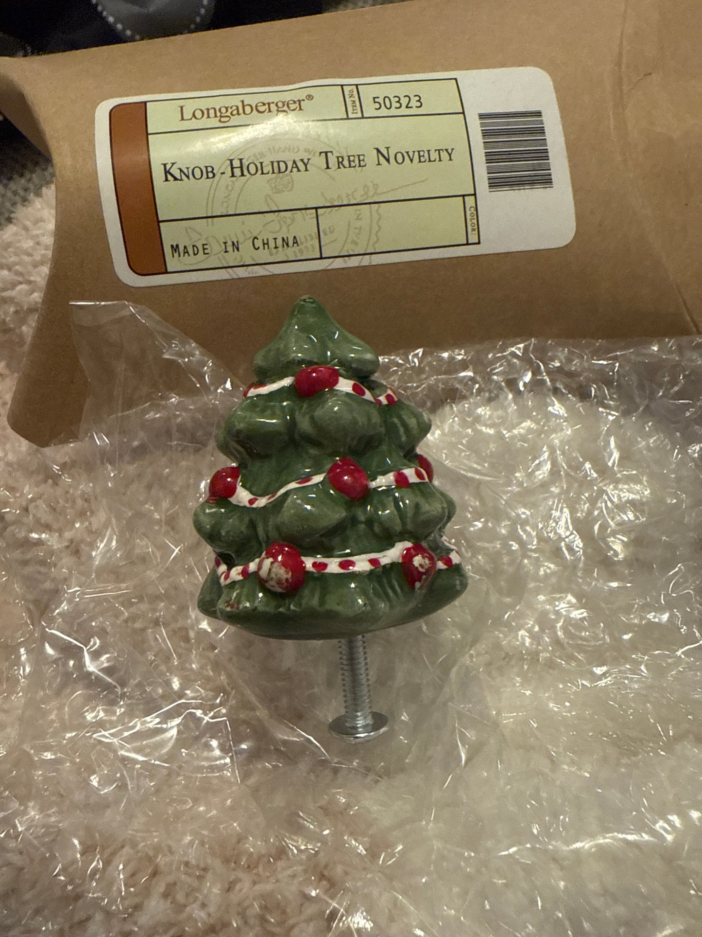 Longaberger knob-holiday tree novelty