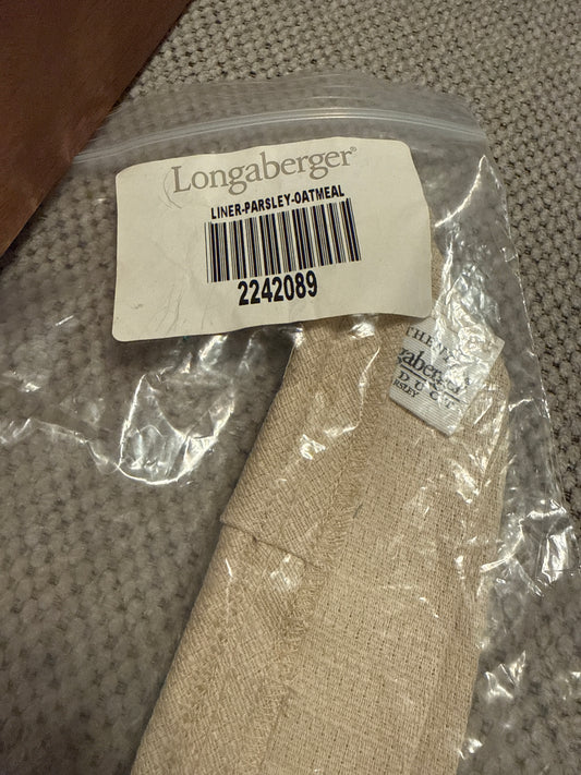 Longaberger parsley liner in oatmeal