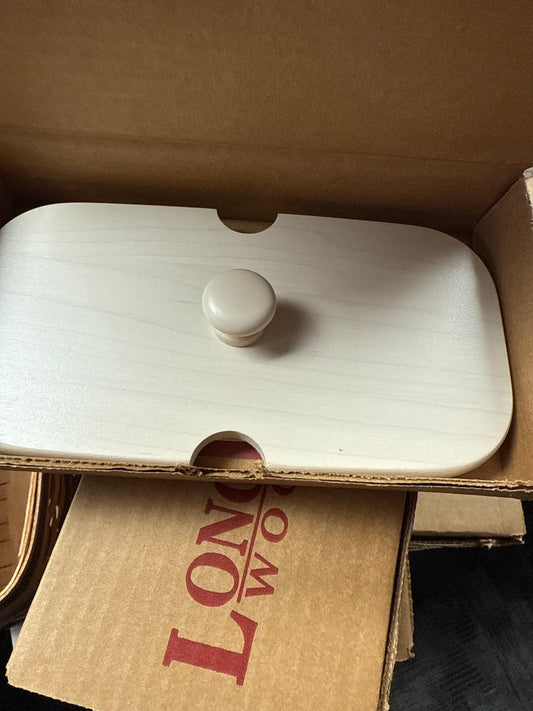 Longaberger horizon of hope lid in whitewash
