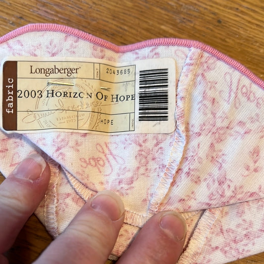 Longaberger 2003 Horizon of Hope Liner in Hope