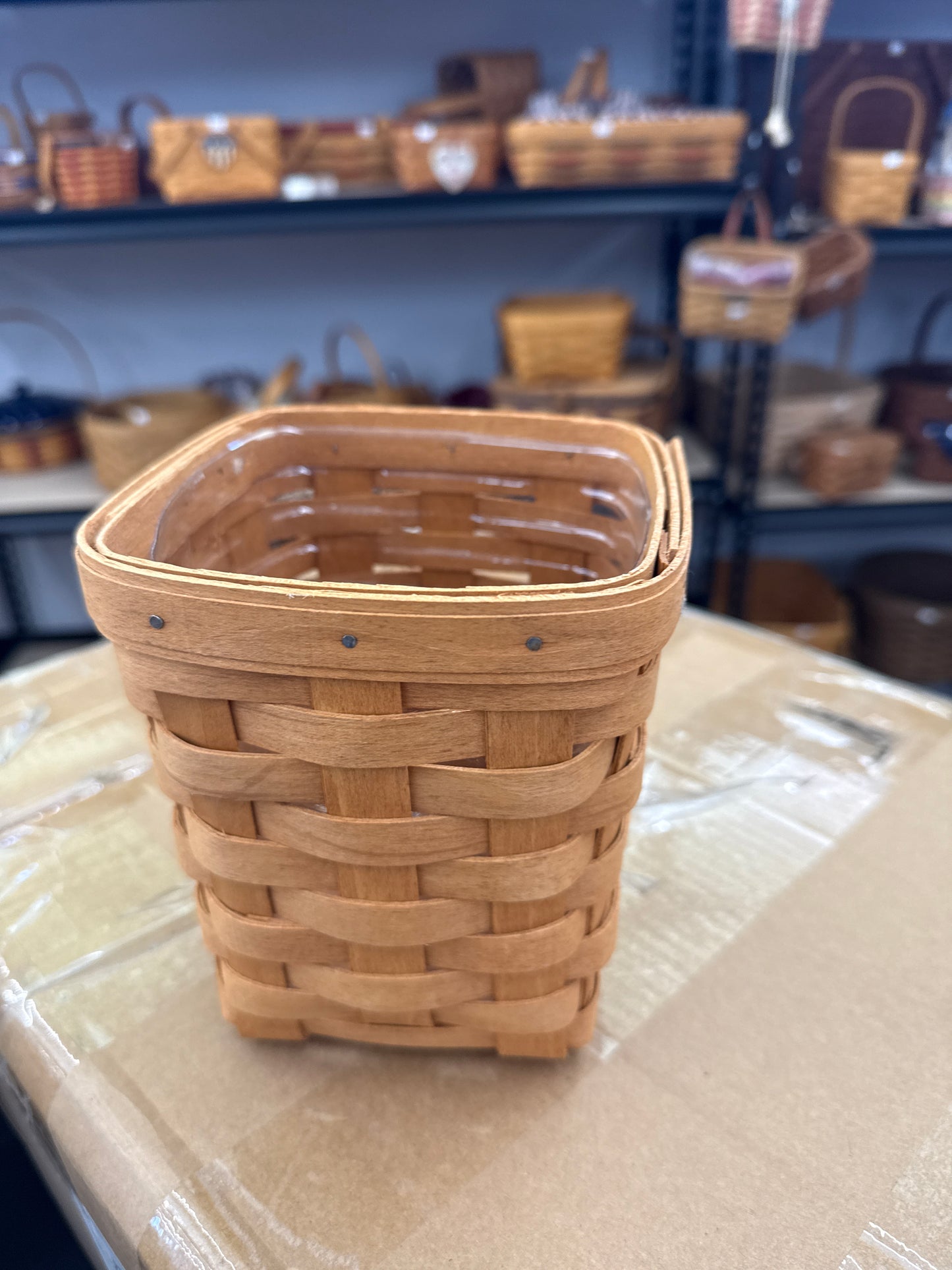 Longaberger medium spoon basket with protector