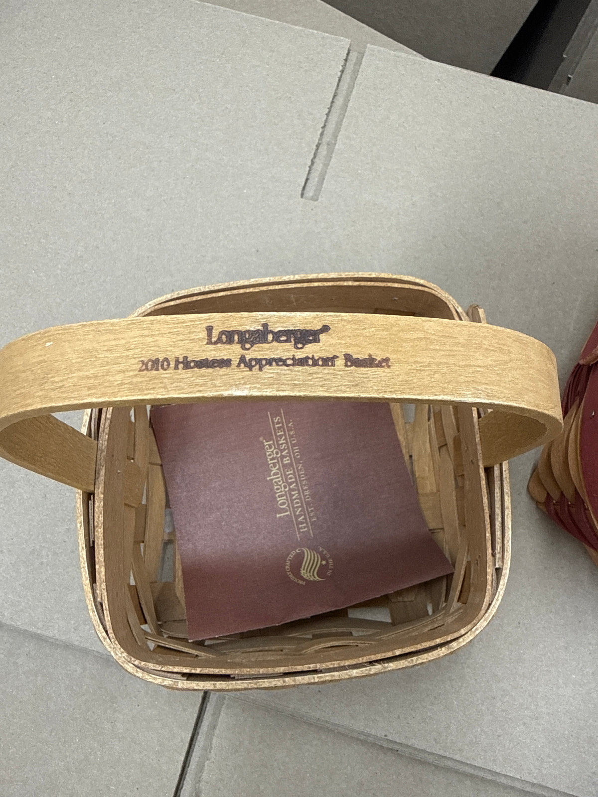 Longaberger 2010 hostess appreciation basket