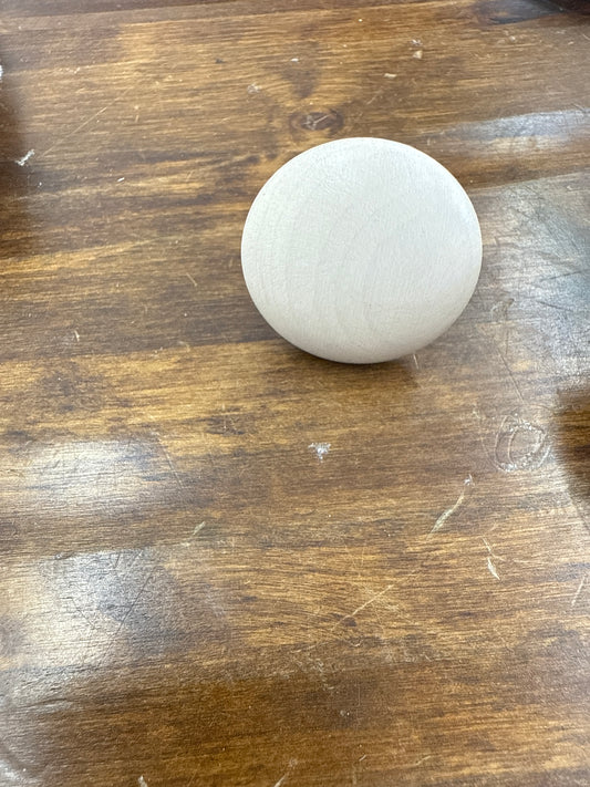 Longaberger white washed round knob