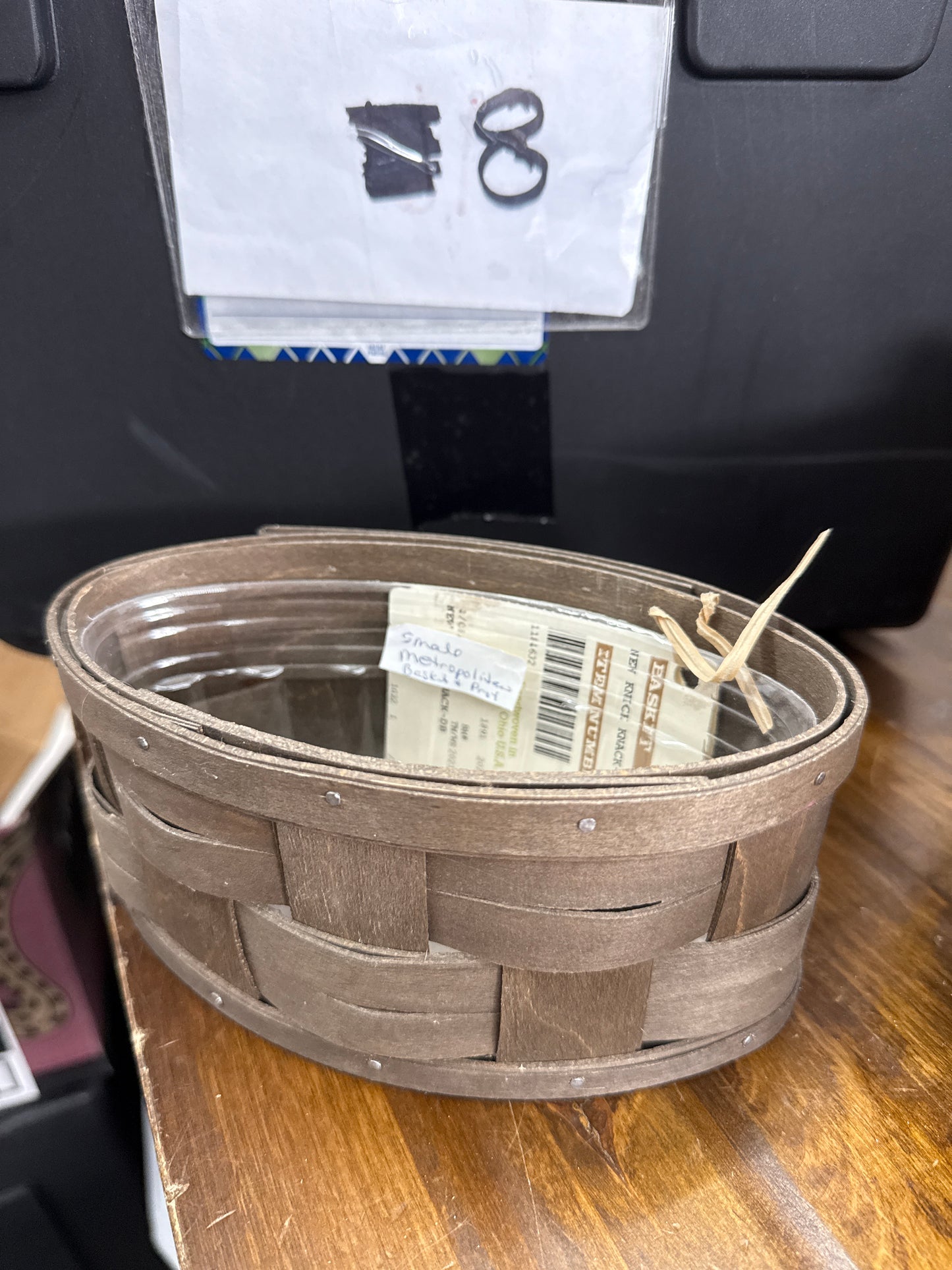 Longaberger small metropolitan basket with protector