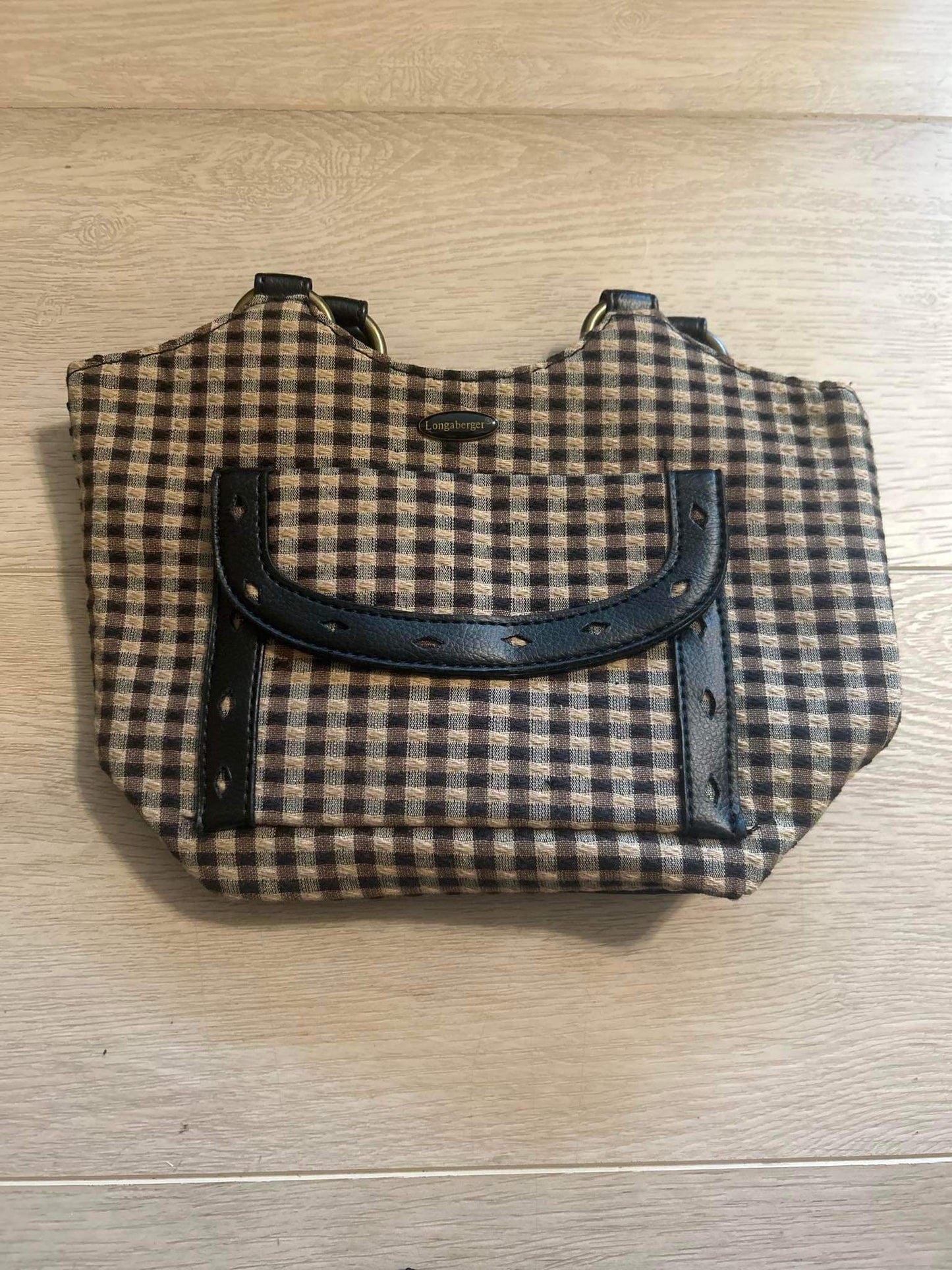 Longaberger Mini Purse in Khaki Check