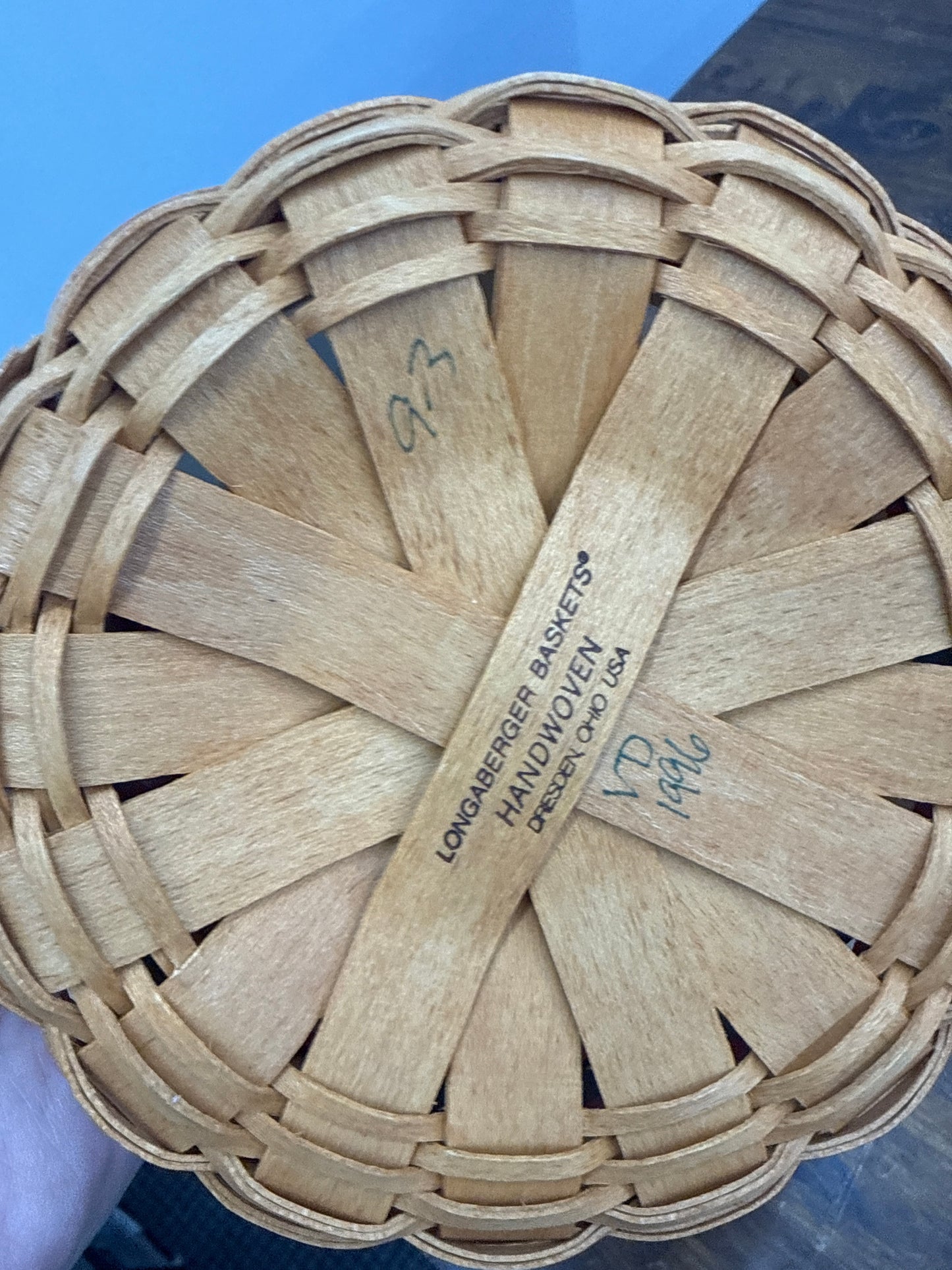 Longaberger 1997 inaugural basket