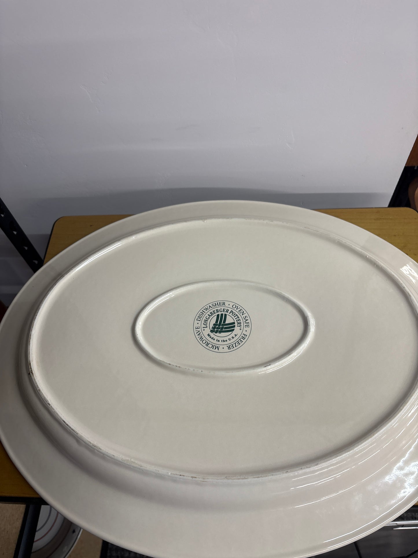 Longaberger 19” Serving Platter in Heritage Green